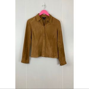 Ann Taylor Leather Button Up